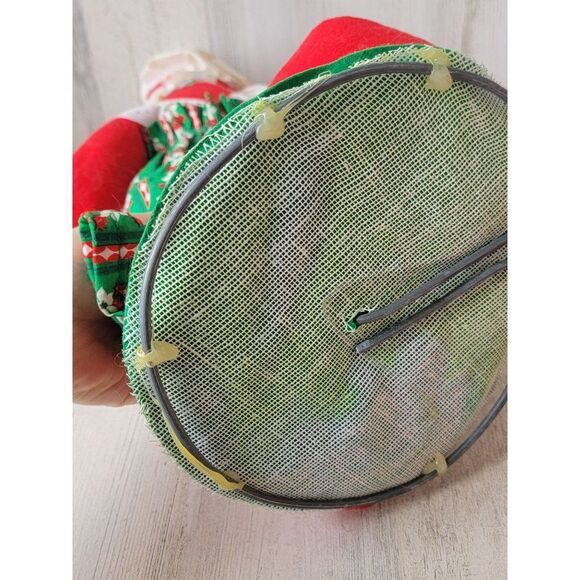 Vintage 16" Annalee Mrs clause green apron Xmas figure mistletoe - Picture 9 of 14